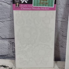 Dazzles Double-Stick Scrapbooking Stickers Lot 3 Packs Hearts Flowers Wreaths
