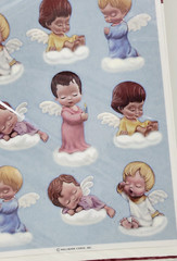 vintage Mary’s Angels Stickers Hallmark 4 sheets Mary Hamilton NOS