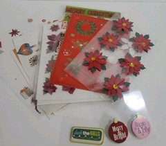 Vintage 1990s Holiday Christmas Mixed Sticker Sheets Hallmark Hobby lobby Ect