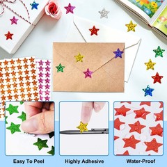 2800 PCS Star Stickers for Kids Reward, 8 Colors Holographic Small Star Stick…