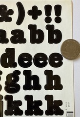 BLACK 3/4” ALPHABET Stickers(2 sheet)Making Memories•Letters •Numbers•Words•