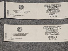 Collegiate Banner Stickers Vintage Series 1 – A&A Global – Almost full set – 20