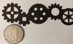 GEAR BORDER Die-Cuts(3pc)6”x 1” Steampunk•Cogs•Sprocket•Vintage •Machine•Antique