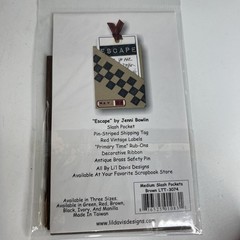 Lo Of lil Davis Designs Matchbook Album Slash Pockets & Button & String Pockets