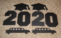 AccuCut Design Graduation Grouping…..Grad Hats, Class Year Numbers, Limousines