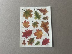 Fall/Autumn Themed Stickers, Includes 13 Stickers, The Sheet Is 4 1/2” X 6”, New