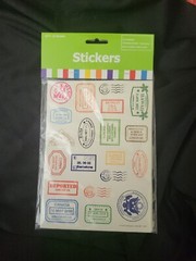 Oriental Trading Country Stamp Sticker Sheets- 12 pack- New in package