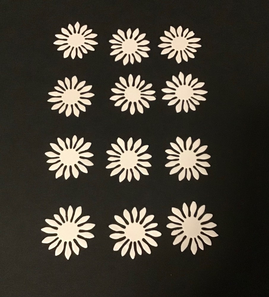 FLOWERS small daisy die cut embellishments 12 Pcs Choose color 1-1/4″ x 1-1/4″