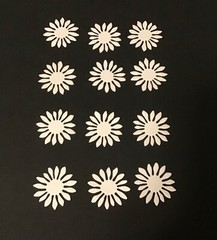 FLOWERS small daisy die cut embellishments 12 Pcs Choose color 1-1/4″ x 1-1/4″