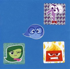 12 Inside Out Shaped – Large Stickers – Party Favors