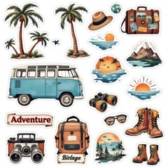 Cardstock Die Cut Embellishments Traveling (18) Cut Outs 3.5 Inch