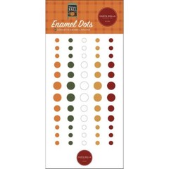 Crafts Enamel Dots CB Welcome Fall White Red Gold Green Orange