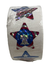 USA Red White Blue Halogram Sticker Rolls 3 Sealed