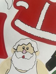 Lot 14 Santa Claus Christmas Build Sticker Sheet Holiday Decor Paper Dolls