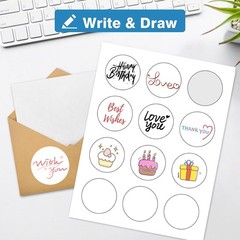 3″ Circle Sticker Labels, Round Printable Sticker to Write On, Sticker Paper …