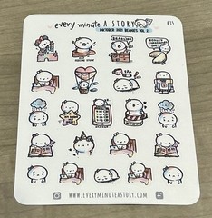 New Every Minute A Story Inktober Beanies Vol 2 Sticker Sheet EMAS 2021 Stickers