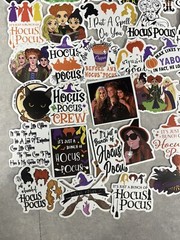 10 Pcs Random Hocus Pocus Themed Stickers