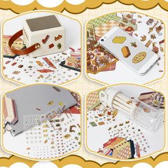 DIY 3D Stickers Scene Set, 3 Sets Cartoon House Stickers – Food Theme