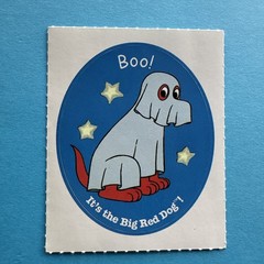 Vintage 90s Clifford Big Red Dog Stickers Grad Cert & Post It Sticky Notes Lot