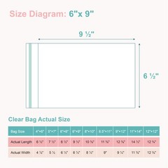 Acid-Free Picture Sleeves, 100Pack Crystal Clear Storage Bags for 6×9 Art Pri…