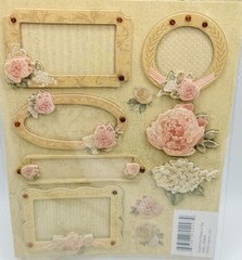 K&Co Isabella Frames & Tags Stickers Scrapbook Adhesions Floral