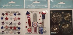 Lot Of 10 JOLEE’S BOUTIQUE K&Co Dimensional Scrapbooking Stickers USA PATRIOTIC