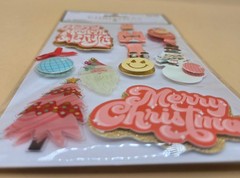 9-piece MERRY, MAGICAL & BRIGHT 3D Stickers by Christmas Paper Crafts, NEW