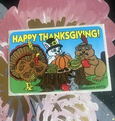 Vintage SmileMakers Happy Thanksgiving Sticker Mod 2×4 Inches