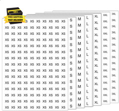 4200 Pcs Size Stickers for Clothing XS-XXXL, 1/2″ 28 Sheets Self Adhesive Label
