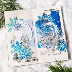 Holographic Ice Crystal Snowflake Stickers – 60 Pcs Large Clear Snowflake Sticke
