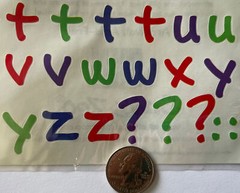 LOWERCASE ALPHABET Stickers (50+pc)Suzy’s Zoo•Card Making •Letters•Words•Journal