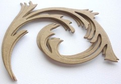 {6} *ELEGANT ROUND FLOURISH* Chipboard Die Cuts – 3 1/2″