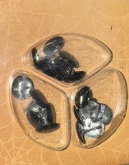 Imaginisce 18 Halloween Glitter 12mm Brads Black New