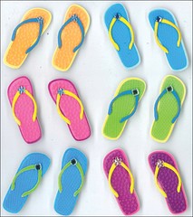Jolees E5020821 Jolee’s Boutique Dimensional Stickers-Flip-Flops