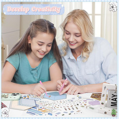 DIY 3D Sticker Scenes 6 Sets for Adults Kids, Make Your Own Mini Home/Store Scen