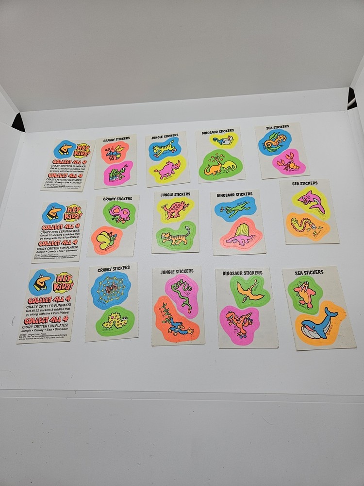 VTG 1990s Sticker Crazy Critter ConAgra Frozen Foods BJ The Chief Kid Cuisine