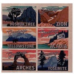 Cavallini & Co. National Parks Vintage Sticker Set, Assorted