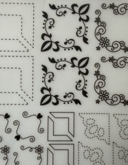 DARK BROWN PHOTO CORNER Rub-On Transfers(4”x 5”) Scrapbook•Memory•Card Making