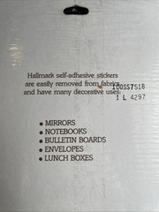 Vintage 1984 Hallmark sticker sheets Write Your Own Messages Memo Stickers Tech