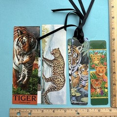 Vintage 90s For The Love Of Cats Tiger Cubs Cheetah Bookmark Lot – read Desc