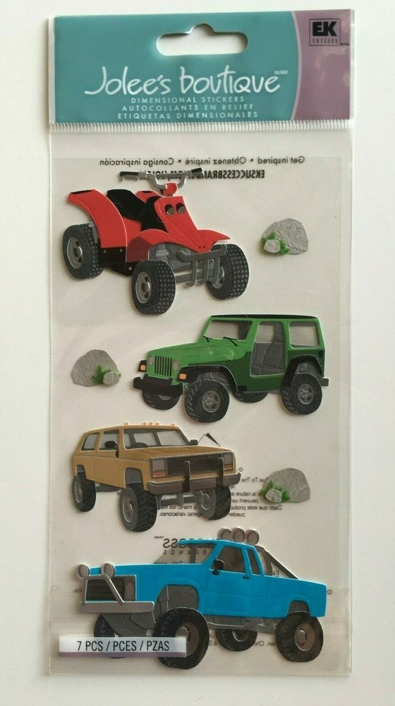 OFF ROADING Jolee’s Boutique Dimensional Stickers; Truck, Jeep, ATV, vehicles