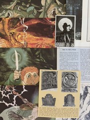 Dark Academia Vintage Ephemera Lot Macabre Book Journal Art Gothic Witch Fantasy