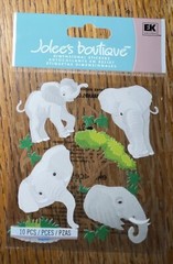 RARE Jolees Elephant Mom, Dad & Baby Zoo Safari Jungle Animal Scrapbook Stickers