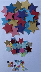 COLORFUL STAR ASSORTMENT Die-Cut Embellishments(75pc) Five Points•Card Making•