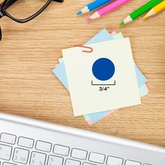 ChromaLabel 3/4 Inch Round Colored Stickers, Permanent Sticky Dots Color Coding