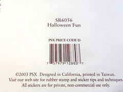 PSX Halloween Clear Stickers 2003 Frankenstein Witch Pumpkin NOS 6×12 SR6056