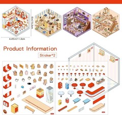 Adorable 3D Scene Stickers Set – 20 Designs for Stress Relief & Enjoyment
