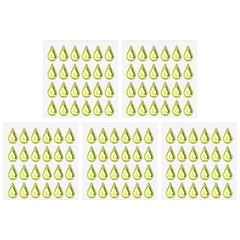 5 Sheet/120 Pcs Water Drop Self-Adhesive Rhinestone Sticker Light Yellow