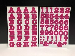 Creative Memories Stickers PINK ALPHABET LETTERS NUMBERS ABC/123 – Retired