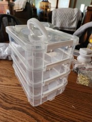 3/6-Layer Paintbrush Storage Box Detachable Watercolor Pen Organizer School Use